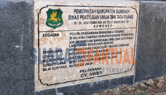 Pembangunan Foodcourt Lombang Disorot, Dugaan Pelanggaran Teknis Mencuat