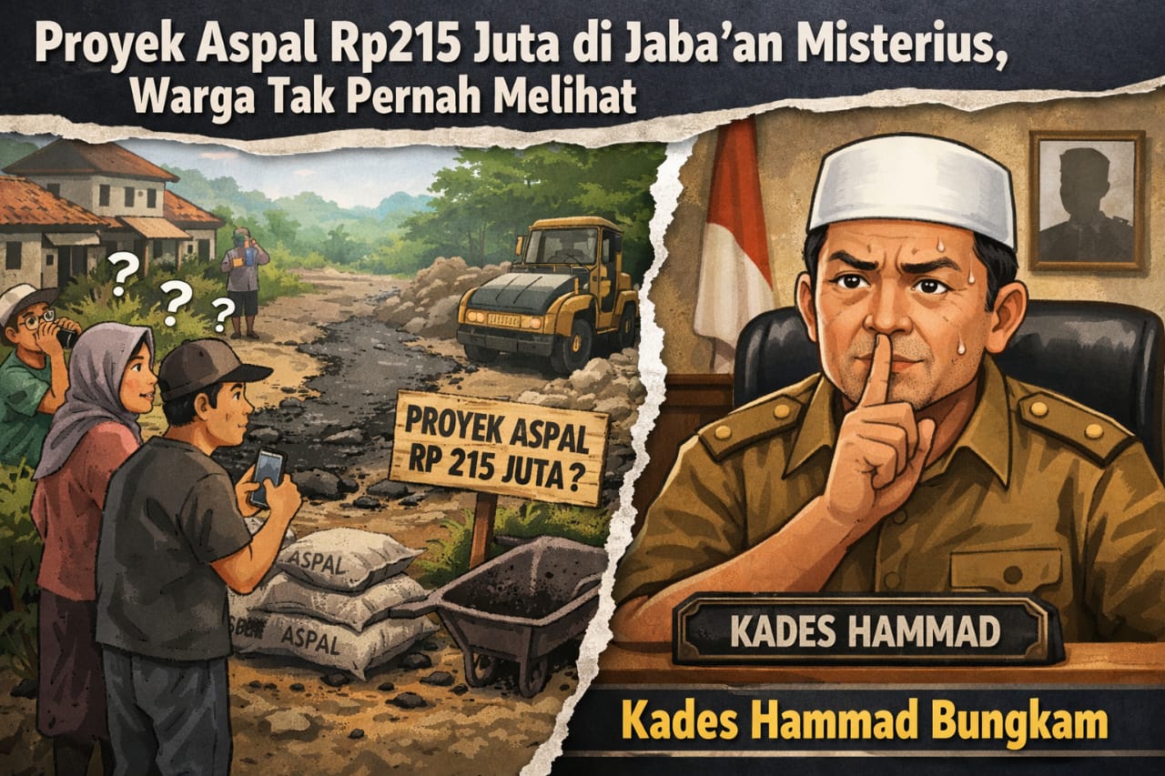 Proyek Aspal Rp215 Juta di Jaba’an Misterius, Warga Tak Pernah Melihat