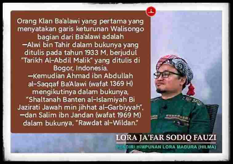 Kiai Ja’far Shadiq: Klaim Ba’alawi atas Nasab Walisongo Kebohongan Sejarah