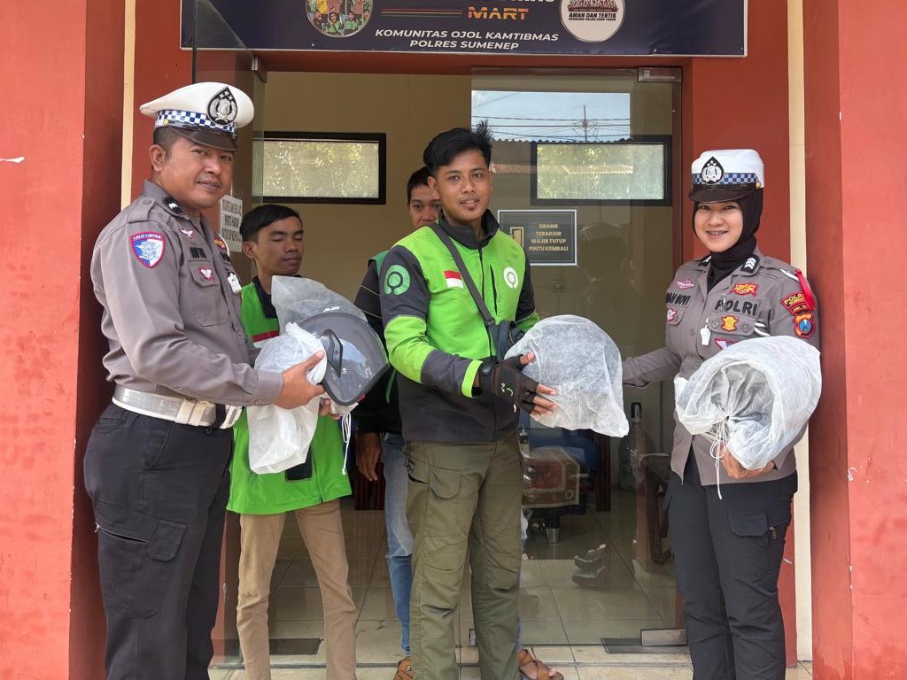 Satlantas Sumenep Sapa Ojol, Ajak Tertib Berlalu Lintas