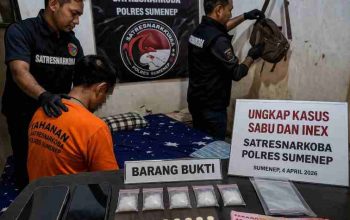 Gerebek Kamar Kost, Polisi Ringkus Pengedar Sabu dan Inex di Sumenep