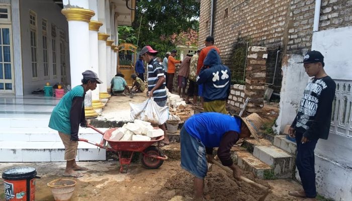 JSI Turun Tangan, Pagar dan Parkir Masjid di Manding Mulai Dibangun