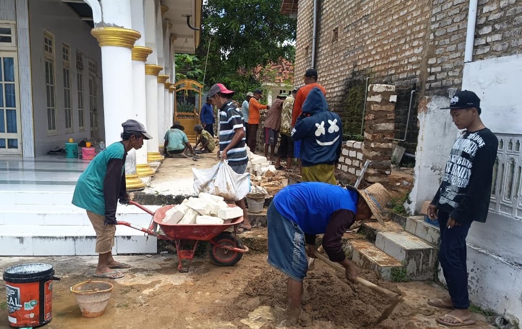 JSI Turun Tangan, Pagar dan Parkir Masjid di Manding Mulai Dibangun