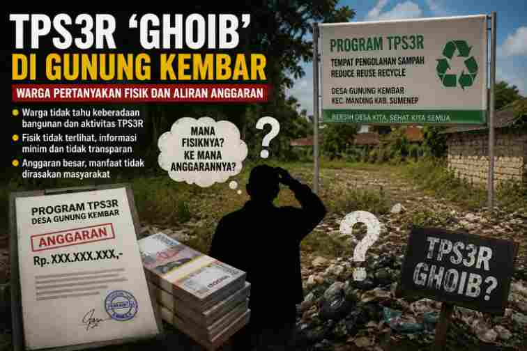 TPS3R “Ghoib” di Gunung Kembar, Warga Pertanyakan Fisik dan Aliran Anggaran
