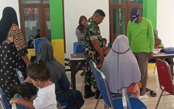 Babinsa Kawal Posyandu, Edukasi Cegah Stunting Digencarkan di Teja Barat