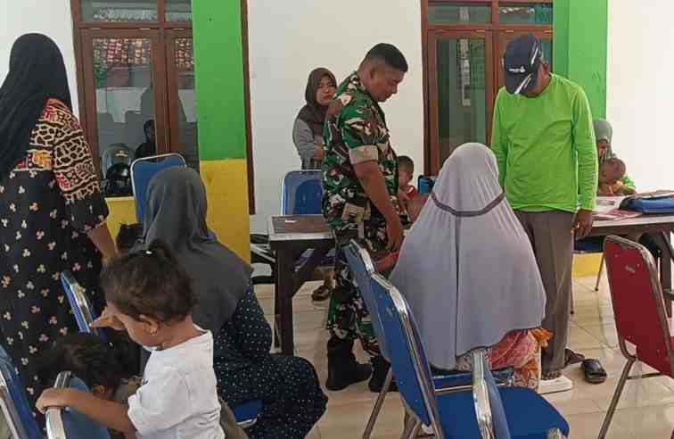 Babinsa Kawal Posyandu, Edukasi Cegah Stunting Digencarkan di Teja Barat