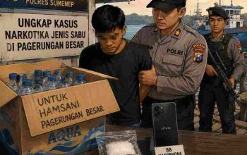 Sabu Disamarkan dalam Kardus Air Mineral, Pemuda Pagerungan Besar Diciduk di Dermaga