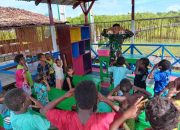 Pos Tomor Satgas Yonif 123/Rajawali Turun Ke Kelas, Tanamkan Semangat Belajar Anak Papua